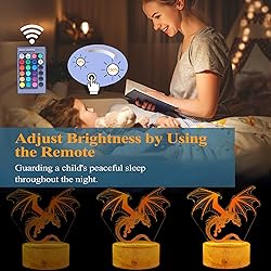 POSSHE Dragon Night Light, Dragon Gifts, 3D