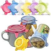Orblue Reusable Silicone Stretch Lids 6-Pack Small for Fresh Food Storage - Seal in Flavors, Keep Food Fresh and Reduce Waste Multicolored