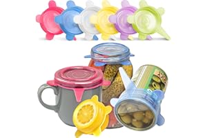 Orblue Silicone Stretch Lids 6-Pack Small for Fresh Food Storage - Seal in Flavors, Keep Food Fresh and Reduce Waste Multicolored
