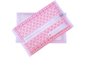 THE BUTI-BAG CO Butipods Reusable Stay Moist Wet Wipe Pouch | Slim Case Travel Holder | Great for Hand and Face Wipes | Set of 2 (Blush Pink Tiles)