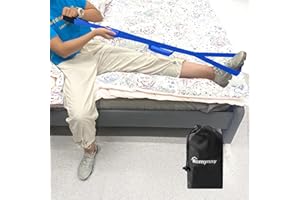 Homymusy 42 Inch Leg Lifter, Leg Lifter Strap with Large Foot Loop-Mobility Aid for Disables and Elderly,Leg Lifter After Hip Replacement for Hip Knee Surgery Recovery(Blue)