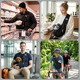 Zuimei Puppy Sling Carrier Black Hand-Free Front Pet Carrier Bag for Small Dogs view 7