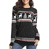 Totatuit Womens Oversized Sweaters Casual Long Sleeve Crewneck Striped Knit Pullover Tops Cute 2025 Fall Sweaters