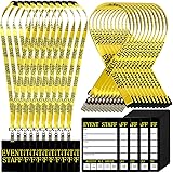 30 Pack Yellow Event Staff Lanyards with PVC Pass