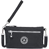 AOCINA Small Wristlet Wallets for Women RFID Blocking Crossbody Purses Nylon Cell Phone Bag for Daily Travel