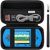 Supmay Carrying Case for GAMPLAE Handheld Game for Kids, 258 Retro Video Games Portable Gaming Player Storage Holder Travel Bag with Mesh Pocket for 3 Game Cards, Earphone,USB Cable, Black