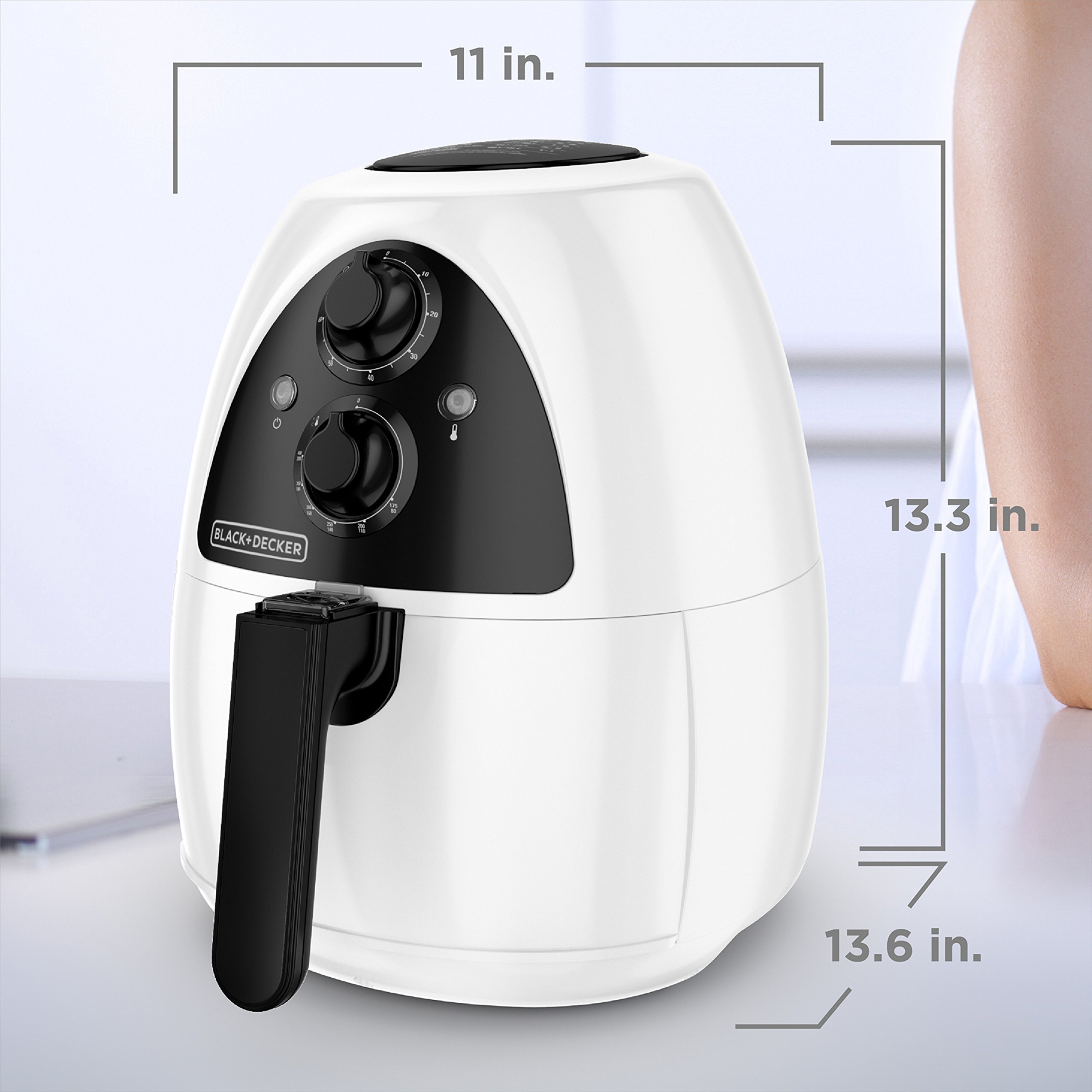 BLACK+DECKER Purify 2Liter Air Fryer, White/Black, HF100WD Buy