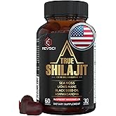 Himalayan Natural Shilajit Gummies for Men – Made in USA, True Gold Pure Himalayan Shilajit for Men Gummies, Energy & Focus Support with Ashwagandha & Sea Moss, Vegan, 60 Count