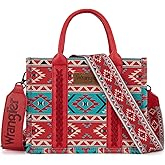 Wrangler Aztec Tote Bag for Women Boho Shoulder Purses and Handbags