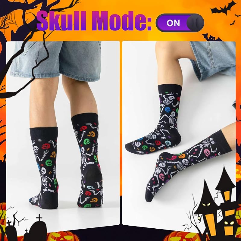 Chaussettes Halloween Homme, Chaussettes Squelette Homme — photo 6 sur 7