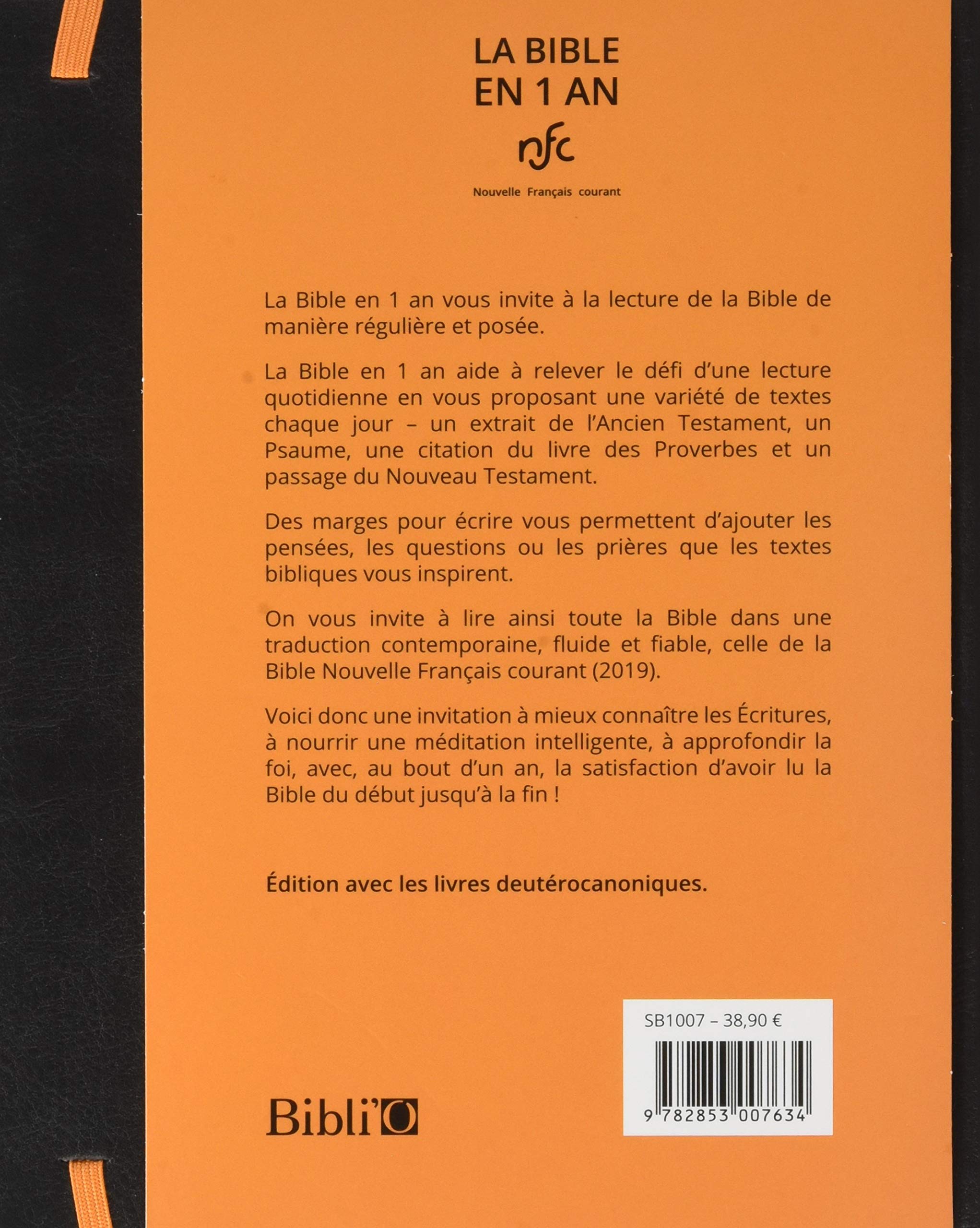 La Bible En 1 An Nfc Avec Dc French Edition Amazon Com Books
