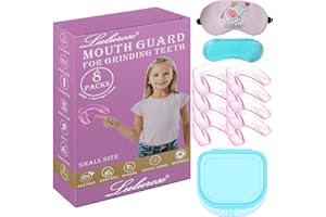 Lulurose Kids Mouth Guard for Grinding Teeth, 8 Pack Moldable Night Guards Pink for Clenching Teeth | Comfortable Dental Guar