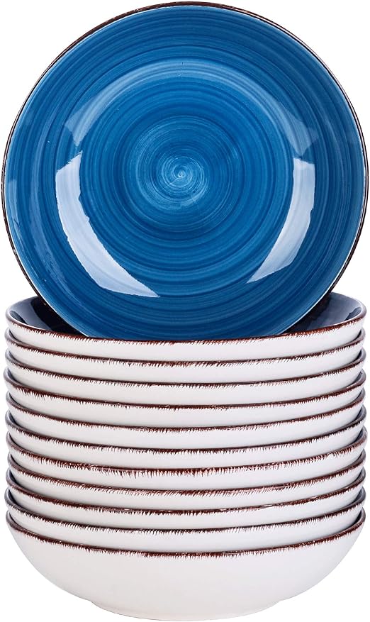 Avilia 18-teiliges Tellerset Opal Weiß - Suppenteller & Speiseteller 27-23-20cm