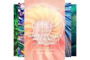 BESTIENOLY Hard Wax Beads for Hair Removal: Yeelen 5 packs 1.1lb Waxing Beans with 20 Applicators for Sensitive Skin Face Bikini Brazilian Body Eyebrow Legs