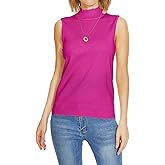 INKOFF Sleeveless Mock Neck Turtleneck Knit Tops Women Dressy Casual Sweater Vest Business Work Tank