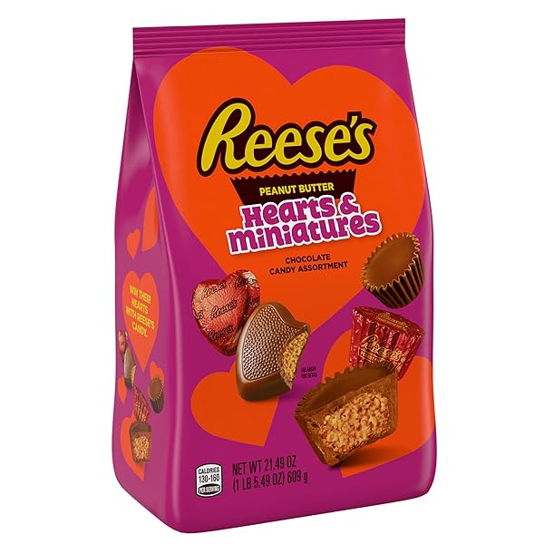 REESE’S ASSORTED CHOCOLATE PEANUT BUTTER SHAPES, VALENTINE’S CANDY BAG, 21.49 OZ