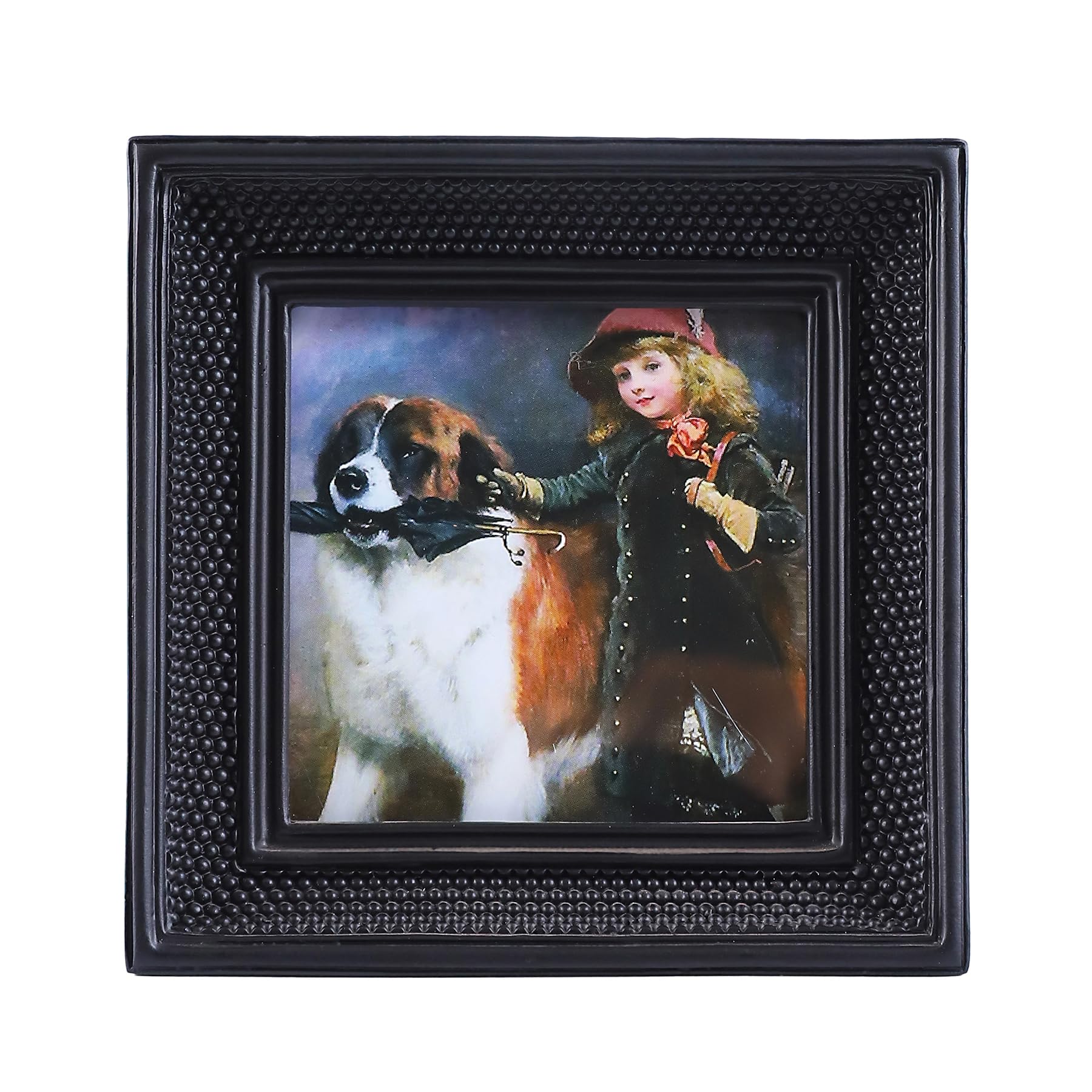 Photo 1 of Kangce Vintage Picture Frames 3x3 Mini Square Antique Pictures Frames with Beaded Border Ornate Picture Frames for Tabletop and Wall Mount Decorative Gallery Wall Art Black Gothic Picture Frame