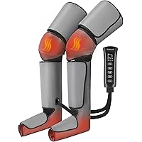 Nekteck Leg Massager for Circulation and Pain Relief, Air Compression Foot Calf Thigh Massager with 2 Heat and 3 Vibration Fu