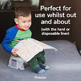 Potette Plus 2-in-1 Folding Travel Potty & Toilet Trainer Seat White/Blue view 8