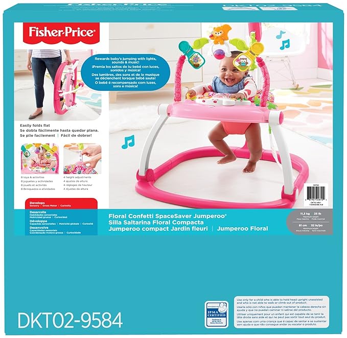 fisher price space saver jumperoo pink