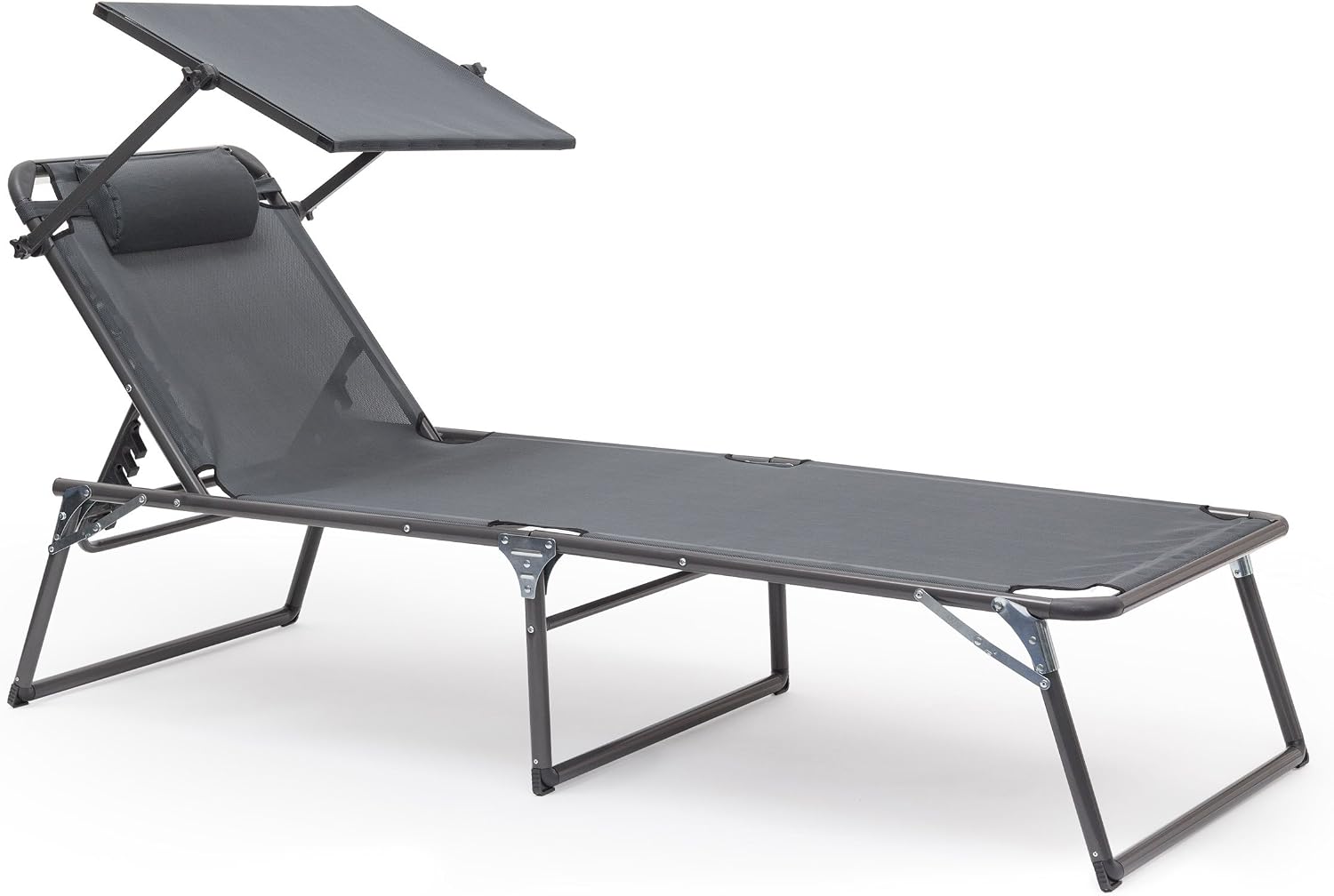 Chaise Longue Pliable Outtec - Léger 1,75kg - Jardin, Plage, Camping - Support 100kg