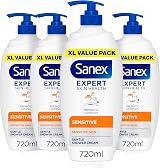 Sanex Expert Skin Health Sensitive Shower Gel 4 Pack 720ml Bottles