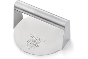 KL KALOO Burger Press Smasher, Kaloo Stainless Steel 5.5 Inch Round Smash Burger Press, Non-Stick Hamburger Smasher Tool for Griddle, Smashburger Grill Press for Burger, Beef Patties, Sausage, Bacon