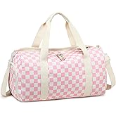 BLUBOON Duffle Bag Girls Kids Cute Gym Bag with Shoes Compartment & Wet Separation Waterproof Sports Overnight Travel Bag
