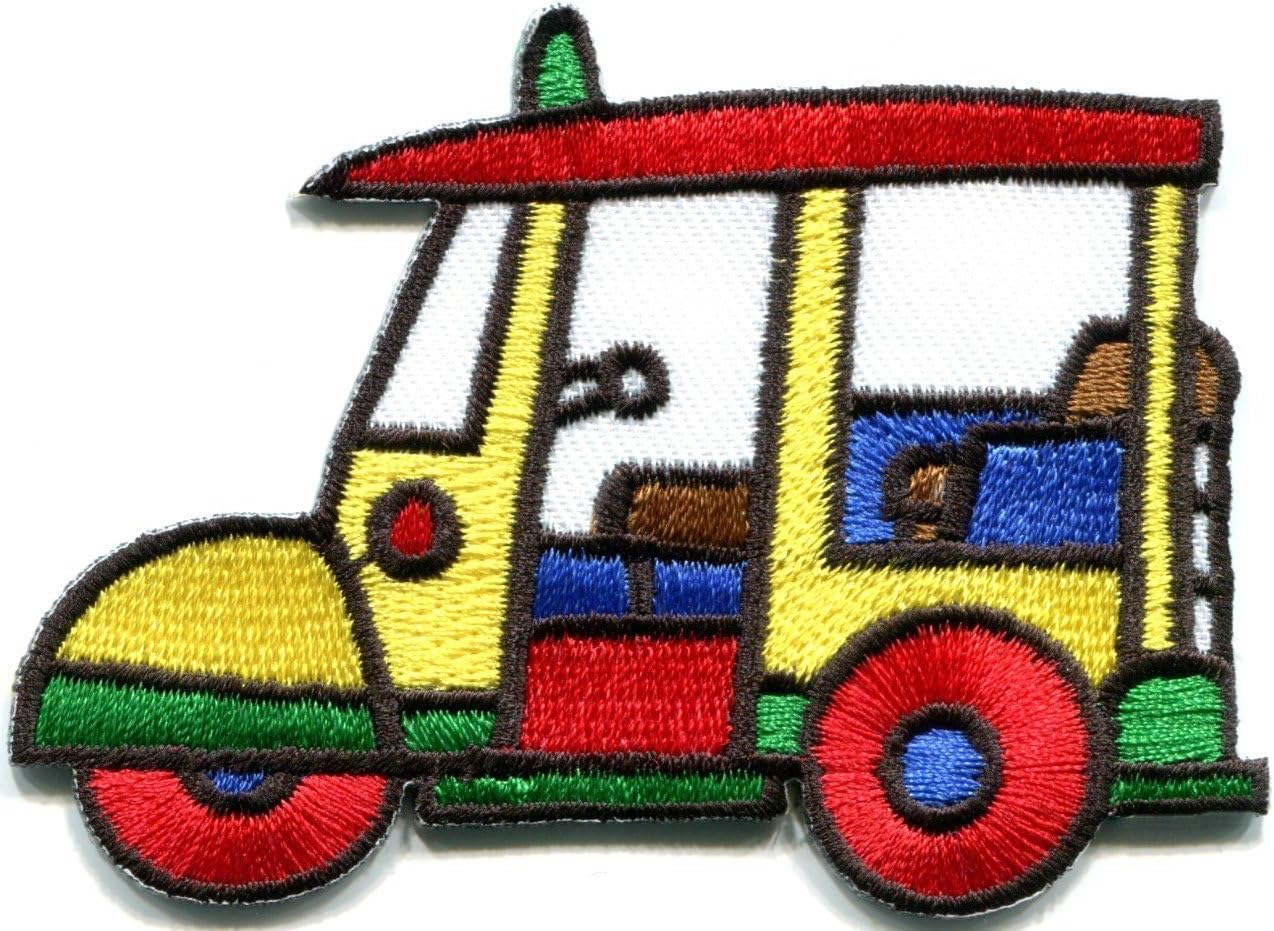 Tuk Tuk Bangkok Thailand Thai Bus Car Motorcycle Applique Iron-on Patch S-376 Handmade Fast Shipping
