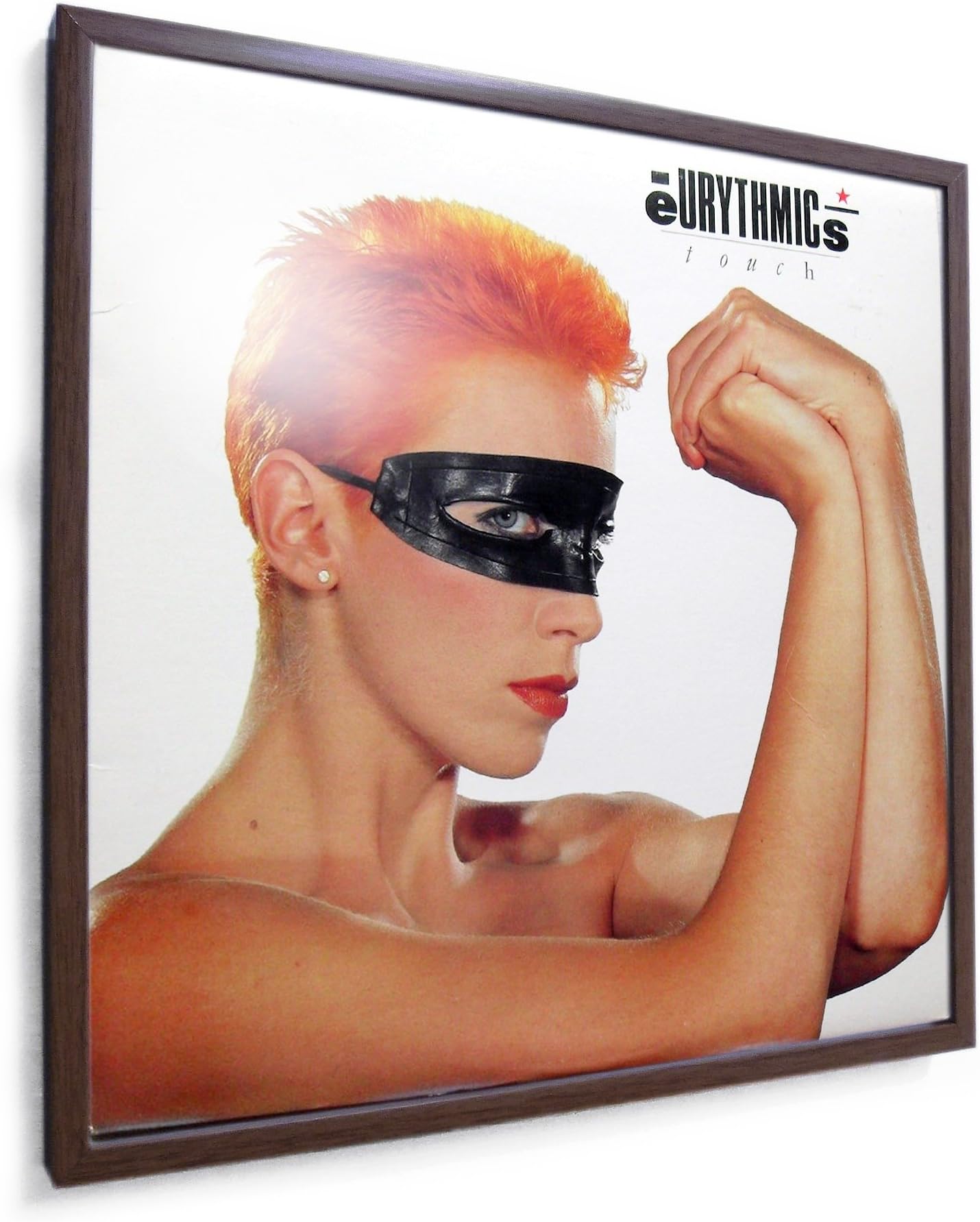 Retro Vinyl LP Record Album Square Frame 30 Centimeter 12 Inch Cover Sleeve Wall Art Display - Walnut
