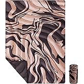 ONETIGRIS Ultralight Camping Blanket, Packable Puffy Quilt Puffy Printed Camping Blanket with Snap Buttons & Corner Loops for Backpacking, Hiking & Travel