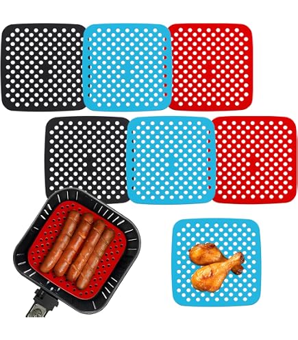 2 Pièces Tapis En Silicone Pour Friteuse Récipients En Silicone Mini Airfryer Plaque De Cuisson