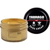 Tarrago Shoe Cream Professional Shoe Polish for Leather Boots, Shoes, Purse, Furniture Eco Friendly Leather Conditioner 1.7oz - Gold Metallic #503