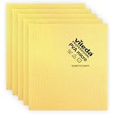 Vileda Professional | PVA Microfiber Cloth | All Purpose Cleaning Shammy | Shiny Streakfree Results | Synthetic Chamois Towel | Ideal for Hard Surfaces | Smooth Absorbent Materials | 5 Pack | Yellow