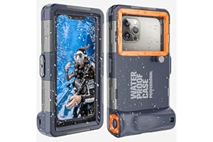 YNVYFI Underwater Snorkeling Diving Phone Case for Phone 17/16/15/14/13/12Pro Max/Galaxy S25/S24/S23.(50ft/15m) Professional Scuba Dive Waterproof Case Underwater Photo Video（Blue）