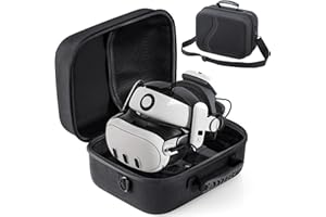 STARTRC GAMES Carrying Case for Meta Quest 3, Large Travel Case Compatible with BOBOVR S3 Pro/KIWI Design Battery Head Strap and Other Accessories, Hard Shell Travel Bag for Oculus Quest 3