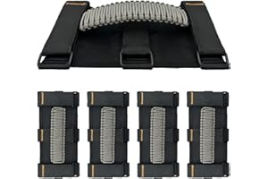KKIKK Roll Bar Grab Handles, 4 Pack Paraocrd Handle Grip for Wrangler YJ TJ JK JL & Gladiator JT, Strong Metal Buckle is Not Easy to Deformation Rupture (Gray)