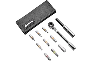 Granite Rocknroll Mini Ratchet Bike Tool Kit, Bike Multitool Kit with 9 Tool Bits and Extension Rod, Portable Bicycle Tool Ki