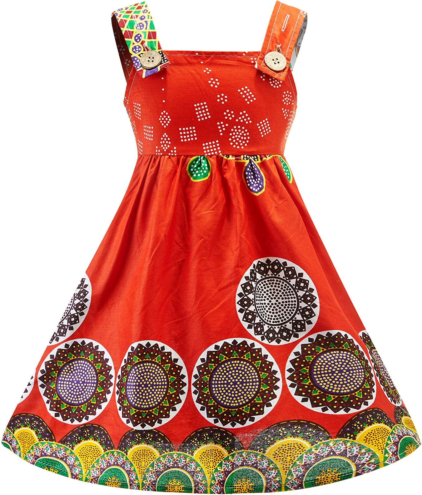 Girl's African Print Dress, Ankara Special Occasion Dress, Wax Print Flower Girl Dress