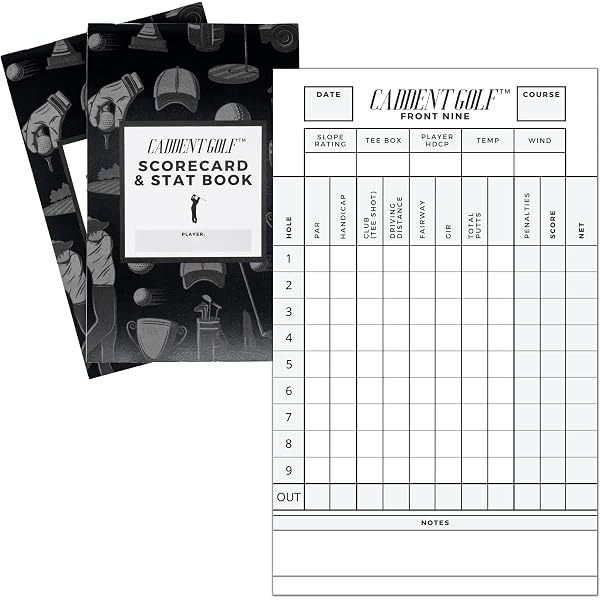 Amazon.com : Golf Scorecard and Statistics Notebook-Weatherproof Paper-(2  Pack)-Fits Golf Covers-Made in USA : Sports & Outdoors