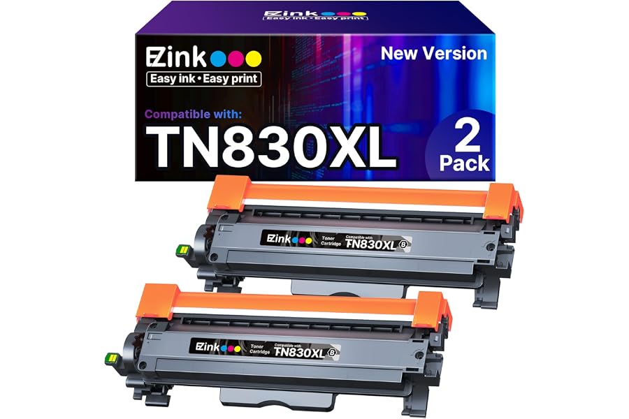 TN830XL Toner for Brother Printer DCP-L2640DW HL-L2460DW 830XL TN830 Toner | Compatible for Brother TN830XL Toner for Brother DCP-L2640DW HL-L2460DW HL-L2480DW HL-L2400D MFC-L2820DW Printer (2 Black)