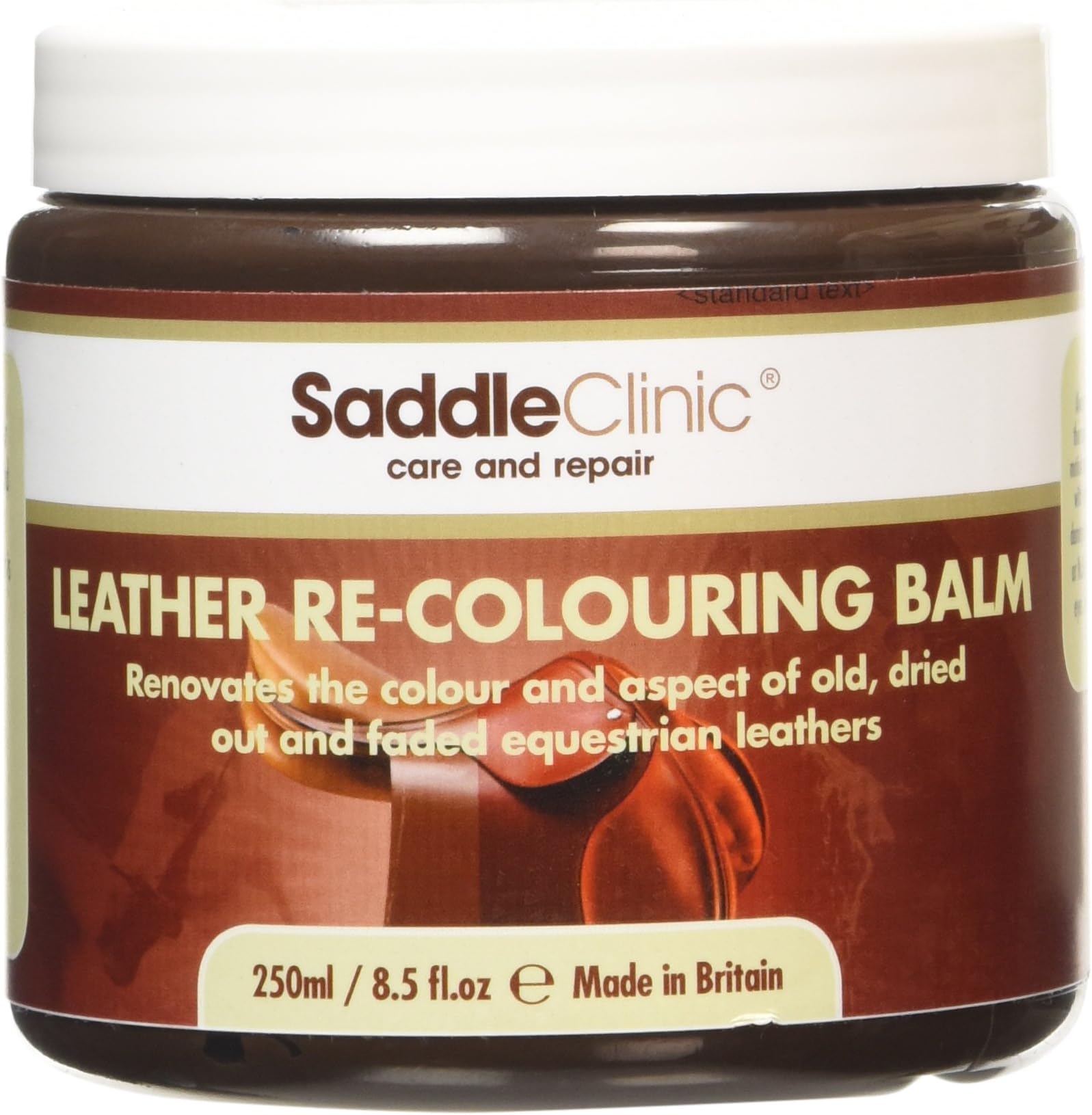 Saddle Clinic Unisex's Leather Balm-Brown, 250 ml