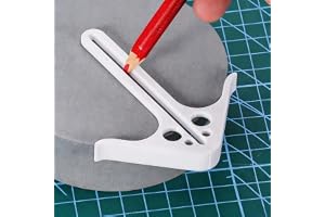 Woodworking Center Locator Tool,Centering Tool, Center Positioning Jig, for Precise Drilling and Cutting (white-large)