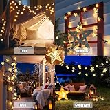 FANSIR Solar Garden Lights 50 LED Star Fairy Lights 23ft 8 Modes Warm White view 4