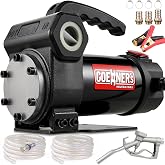 BJOSSTY 12V DC Diesel Transfer Pump 15GPM - High Flow Fuel Transfer Pump Kit with Self-Priming &amp; Overheat Protection for Truck, Boat, RV, Farm Tanks
