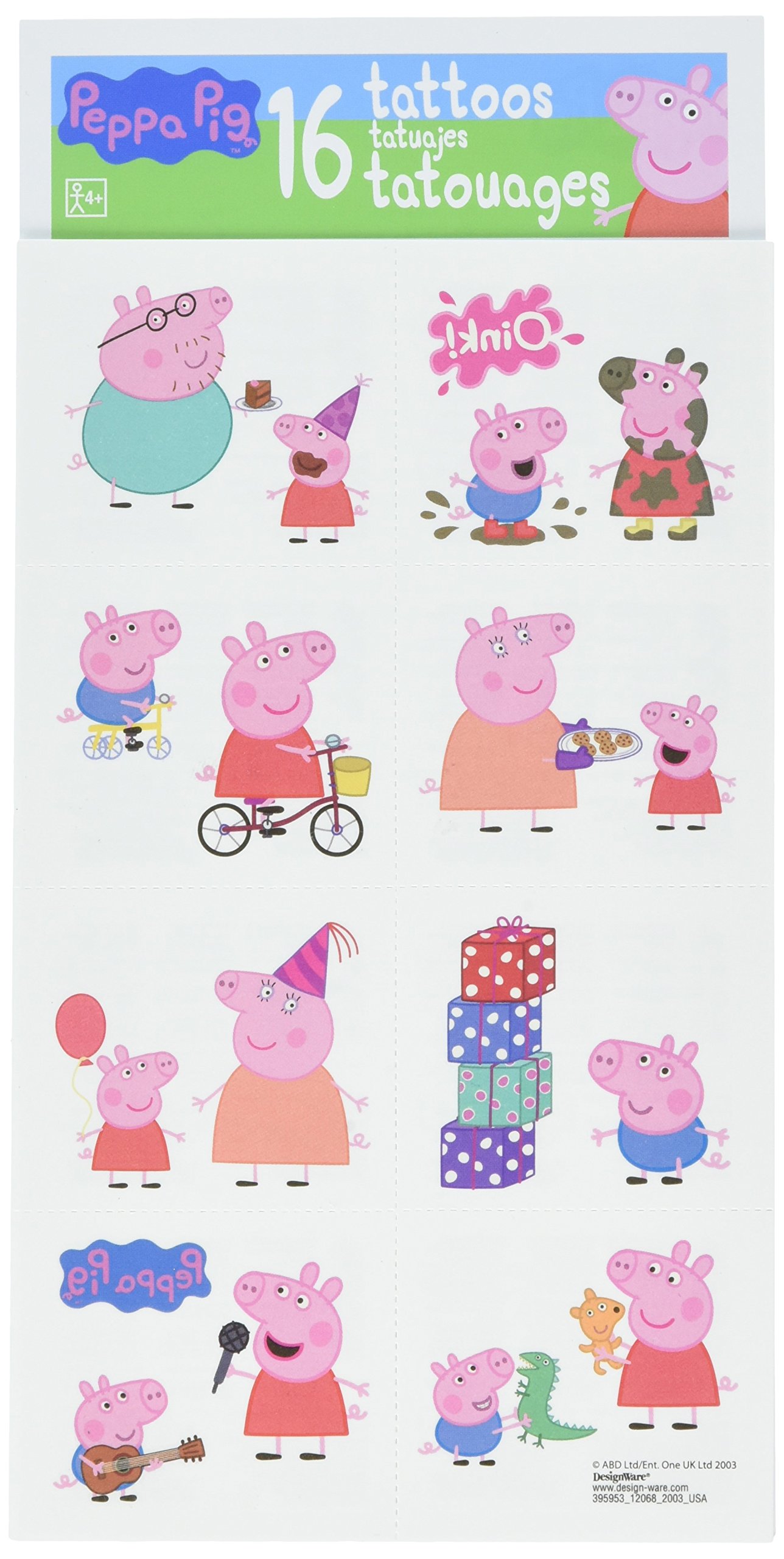 Amazon.com: Peppa Pig Temporary Tattoo: Health &amp; Personal Care