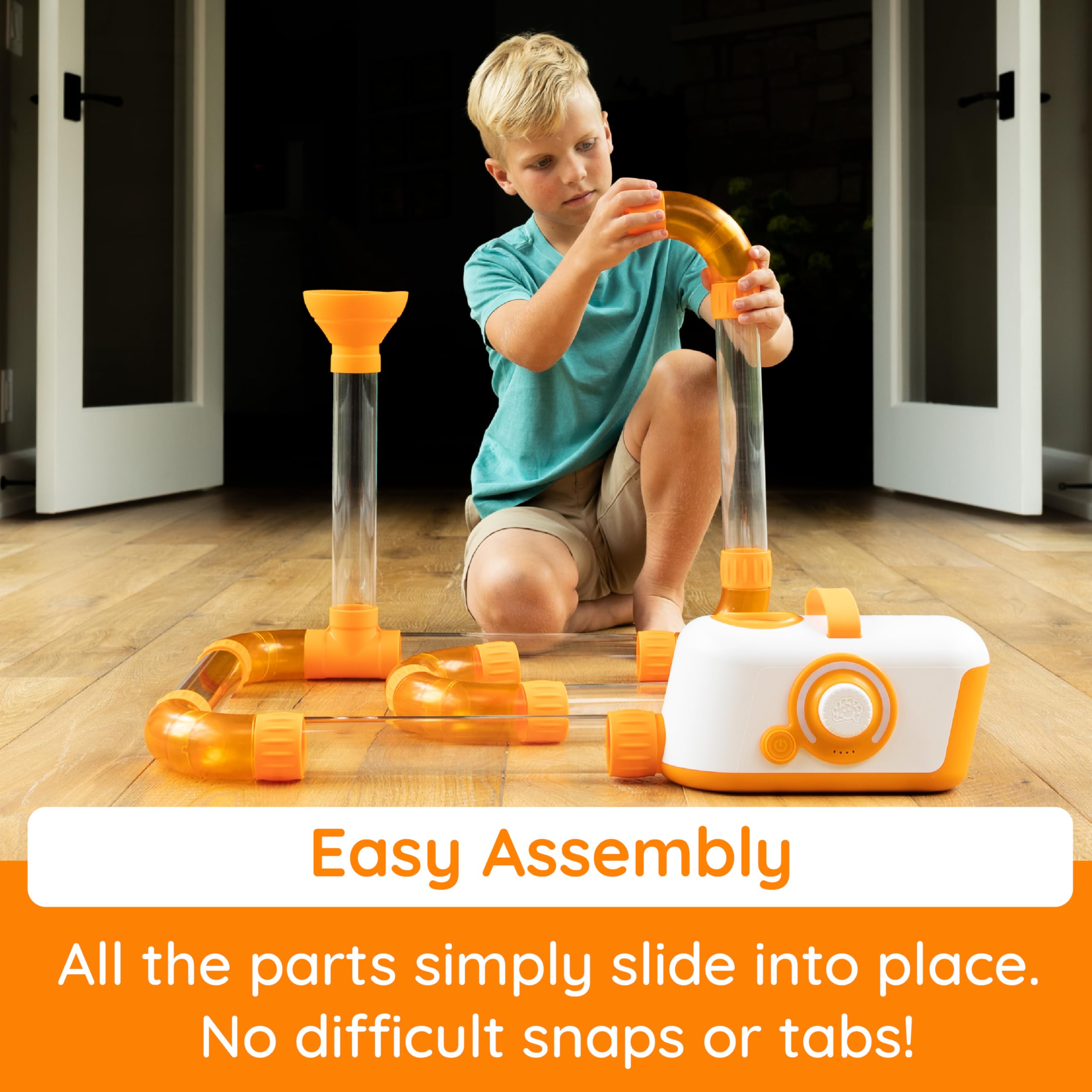 Fat Brain Toys The Original Air Toobz, Air-Powered STEM Building Toys for Kids & Teens, Kids Building Toys, STEM Toys for 3+ Year Old