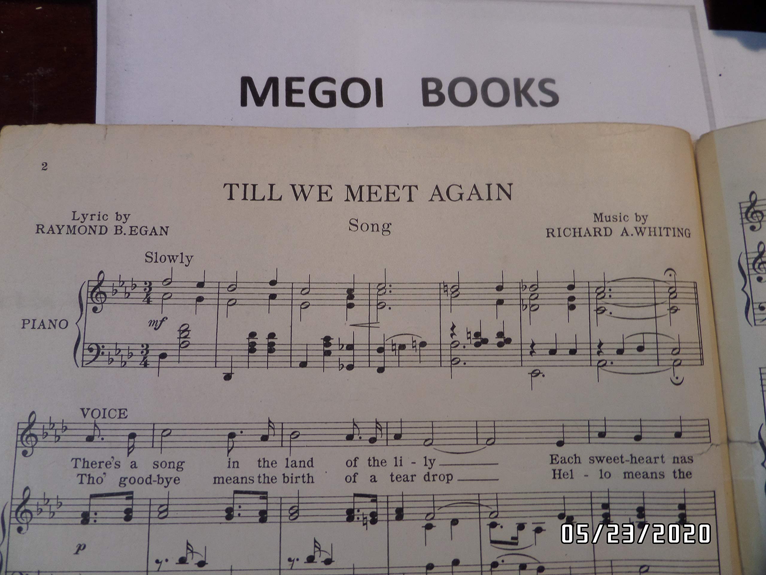 Amazon Com Till We Meet Again Raymond Egan 1918 Sheet Music Sheet Music 243 Till We Meet Again Raymond Egan 1918 Sheet Music Sheet Music 243 Books