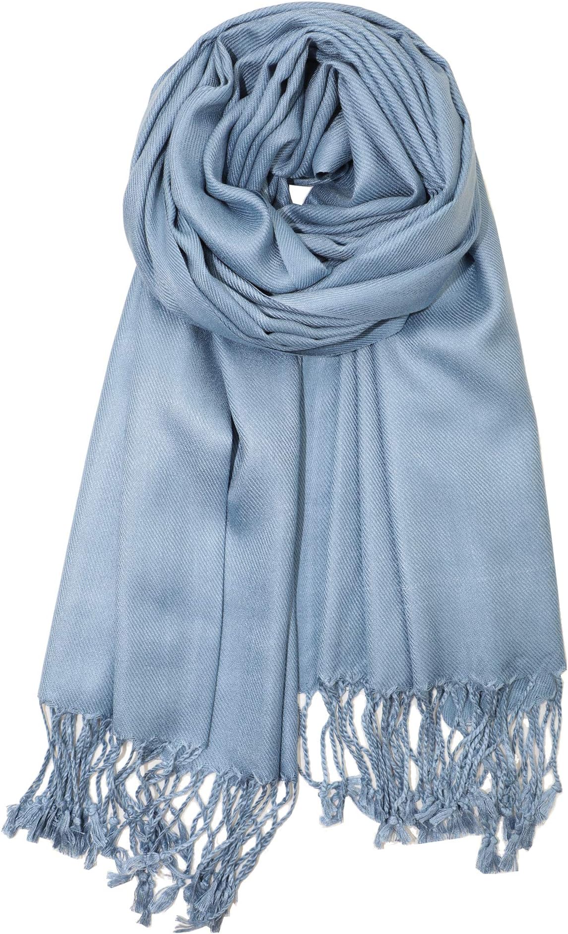 AchilleaLarge Soft Silky Pashmina Shawl Wrap Scarf in Solid Colors
