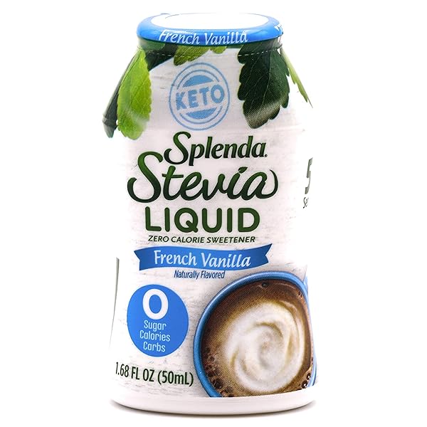 SPLENDA STEVIA LIQUID ZERO CALORIE SWEETENER DROPS, FRENCH VANILLA, 1.68 OUNCE BOTTLE (PACK OF 1)
